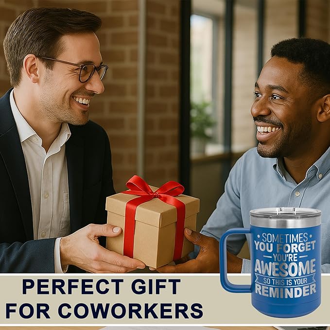 Spotted Dog Company Inspirational Travel Coffee Mug, Inspirational Gifts for Men Dad Father Wife Sister Women, Birthday For Him Her, You?셱e Awesome Tumbler, Teacher Coworker Gifts 15oz Royal Blue