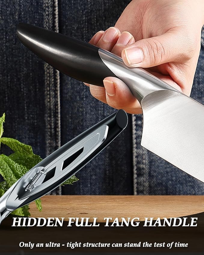 Steak Knives Set of 6, Serrated Edge German 1.4116 Stainless Steel, Forged Black Resin Handle - Dishwasher Safe Steak Knife Set for Dinner, Restaurant & Home Use