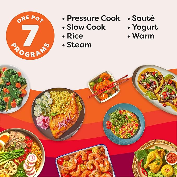 Instant Pot Duo 7-in-1 Electric Pressure Cooker, Slow Cooker, Rice Cooker, Steamer, Saut챕, Yogurt Maker, Warmer & Sterilizer, Includes App With Over 800 Recipes, Stainless Steel, 8 Quart