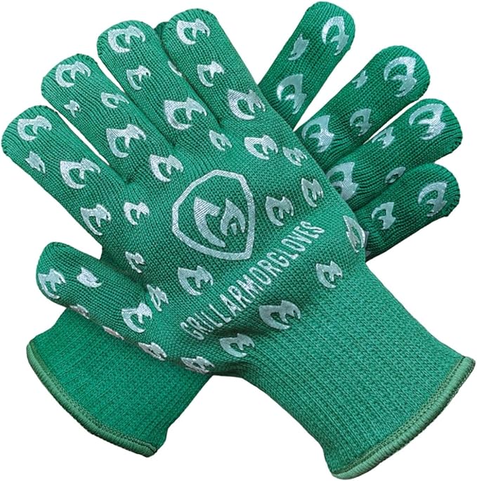 Grill Armor Oven Gloves ??932째F Heat, Fire & Cut Resistant Mitts for BBQ, Grill, Cooking, Grilling, Baking, Smoker & Fire Pit