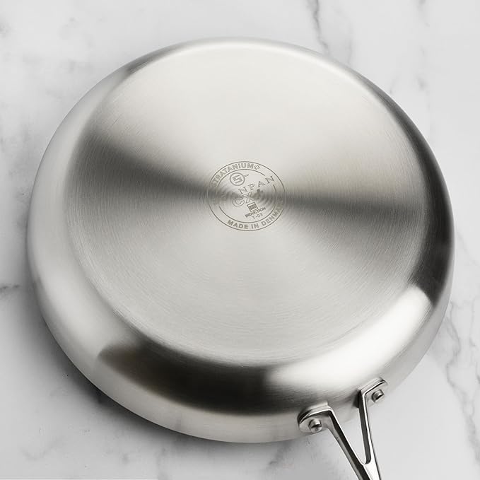 Scanpan CX+ 12.5" Fry Pan with Glass Lid - Stratanium Plus Nonstick - 5-ply Stainless Steel