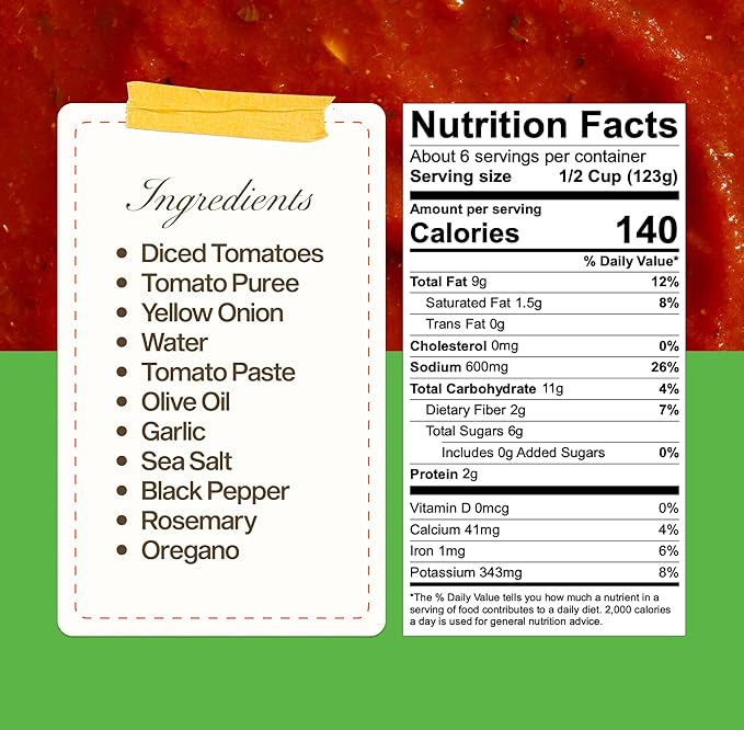 Sauz | Wild Rosemary Marinara Sauce, 25 Oz Jar (4-Pack), Gluten-Free, Non-GMO, Bold Flavor, Multi-Use Made with Clean Ingredients ??Small Batch Tomato Sauce