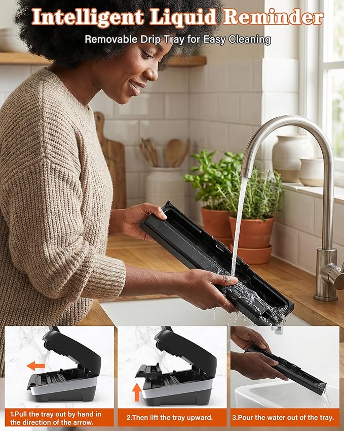 95KPa Food Vacuum Sealer Machine, 230W Vacuum Pack Machine 12-in-1 Automatic Powerful Food Preservation System with Double Heat Seal, Includes Built-in Cutter, Storage, 1 Roll & 10 Bags