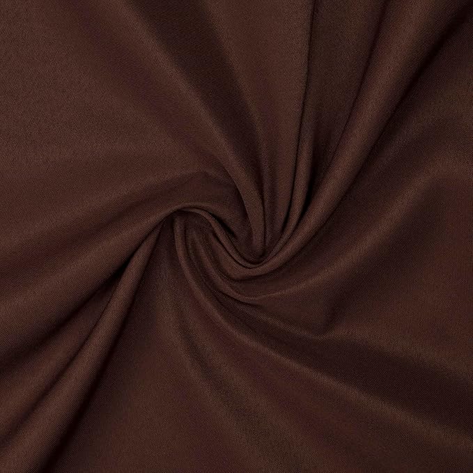 Gee Di Moda Fitted Tablecloth - 72 x 30 Inch Chocolate Floor-Length Fitted Table Cloth for 6 Foot Rectangle Table, Heavy Duty Washable Fabric for Parties, Dinner, Weddings, Baby Shower & Trade Show