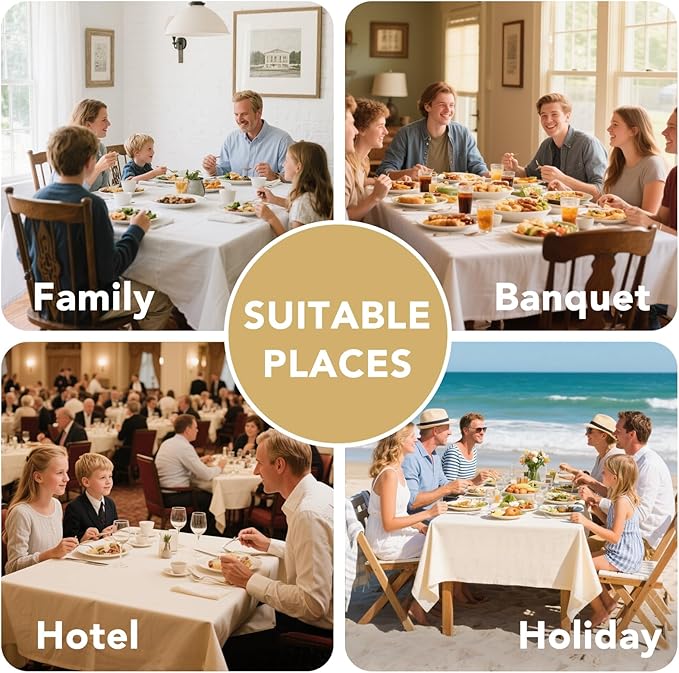 H.VERSAILTEX Linen Table Cloths Rectangle 60 x 104 Inch Premium Tablecloth Spill-Proof Waterproof Table Cover for Dining Buffet Feature Extra Soft and Thick Fabric Wrinkle Free, Sage