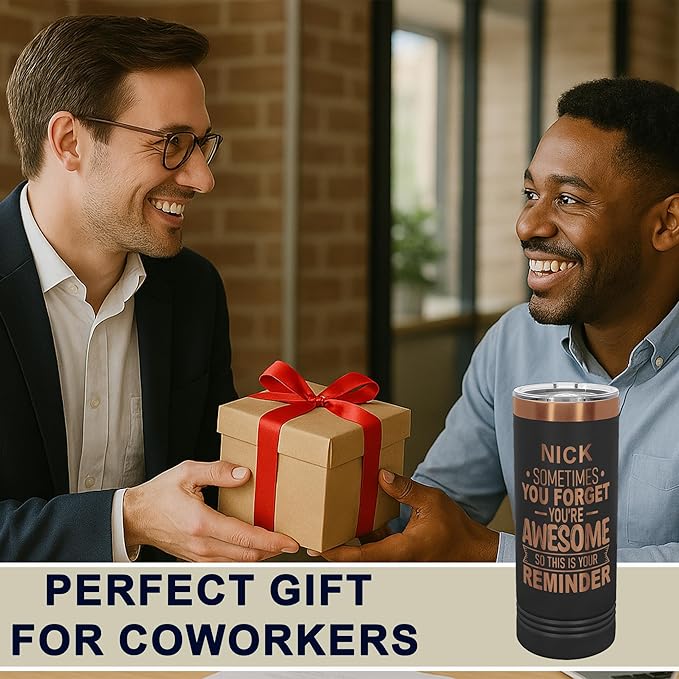 Personalized Inspirational Tumbler, Inspirational Gifts for Men Dad Father Wife Sister Women, Custom Birthday For Him Her, Customized You?셱e Awesome Tumbler, Teacher Coworker Gift 22oz Black Copper