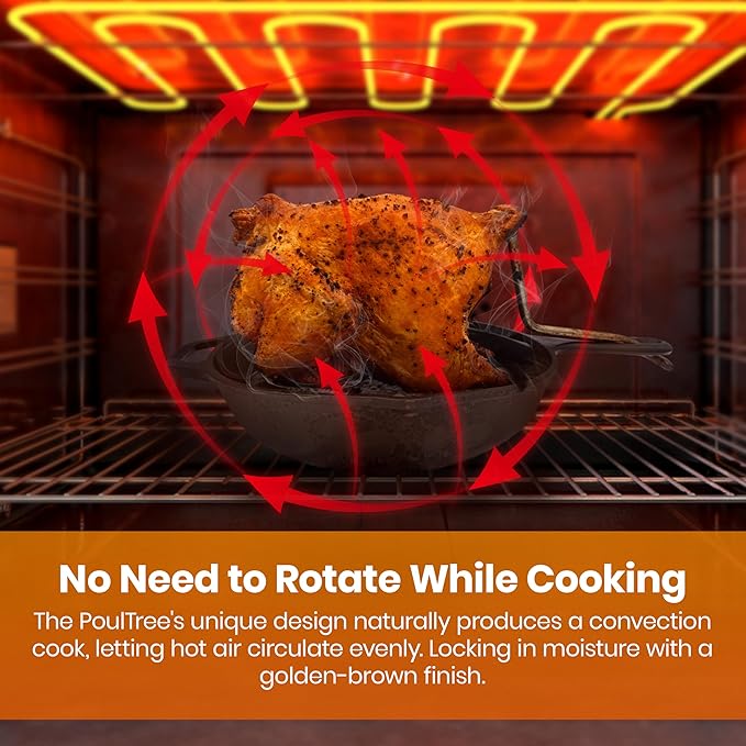 Chicken Penetrator Rod Roaster ??for Juicy Meat & Crispy Skin ??for Grill, Oven & Smoker ??Rotisserie-Style Without Spinning ??Convection Cooking Made Easy - Rod Only