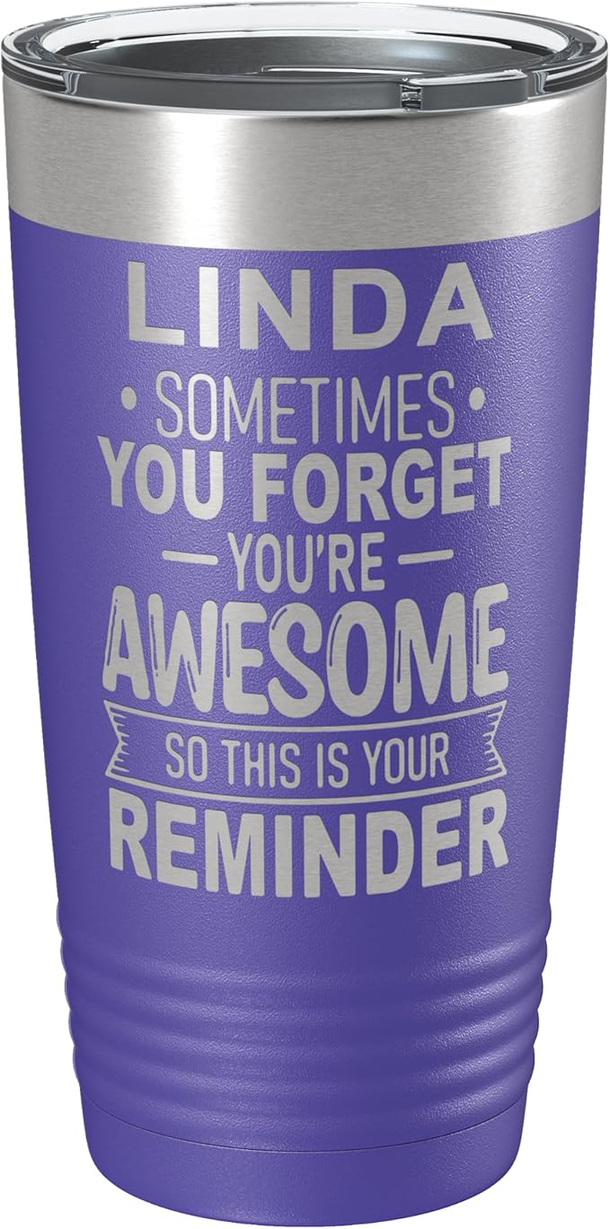 Personalized Inspirational Tumbler, Inspirational Gifts for Men Dad Father Wife Sister Women, Custom Birthday For Him Her, Customized You?셱e Awesome Tumbler, Teacher Coworker Gifts 20oz Purple
