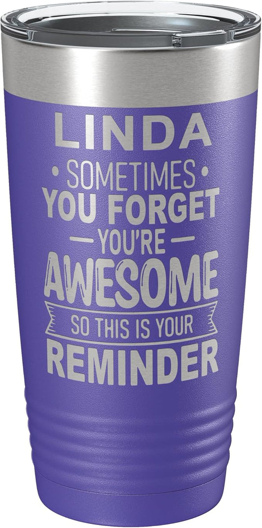 Personalized Inspirational Tumbler, Inspirational Gifts for Men Dad Father Wife Sister Women, Custom Birthday For Him Her, Customized You?셱e Awesome Tumbler, Teacher Coworker Gifts 20oz Purple