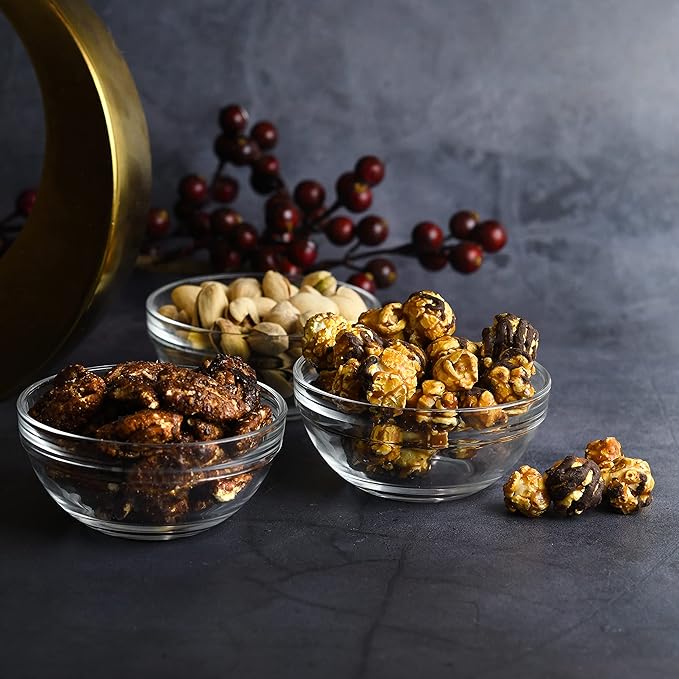 Lartique Mini 3.5 Inch Glass Bowls - Perfect for Prep, Dips, Nuts, or Candy - Set of 12