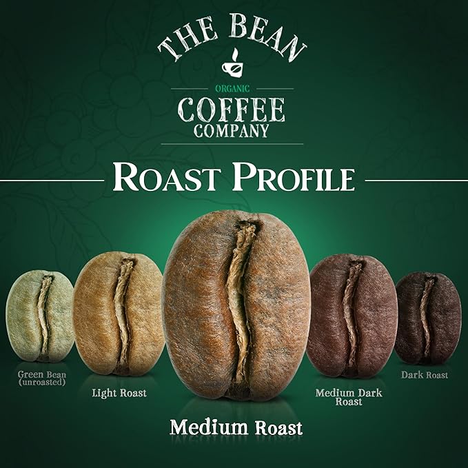 The Bean Organic Coffee Company Water Processed DECAF IL Chicco (Traditional Italian Roast), Dark Roast, Whole Bean Coffee, 16-Ounce Bags (Pack of 2)