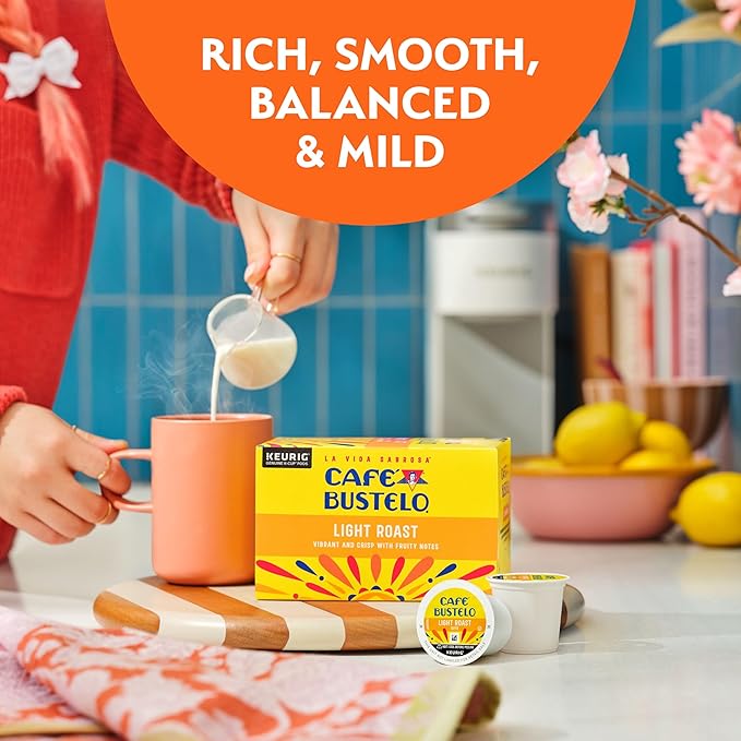 Caf챕 Bustelo Light Roast Coffee, 10 Ct. K-Cup pods (Pack of 6)