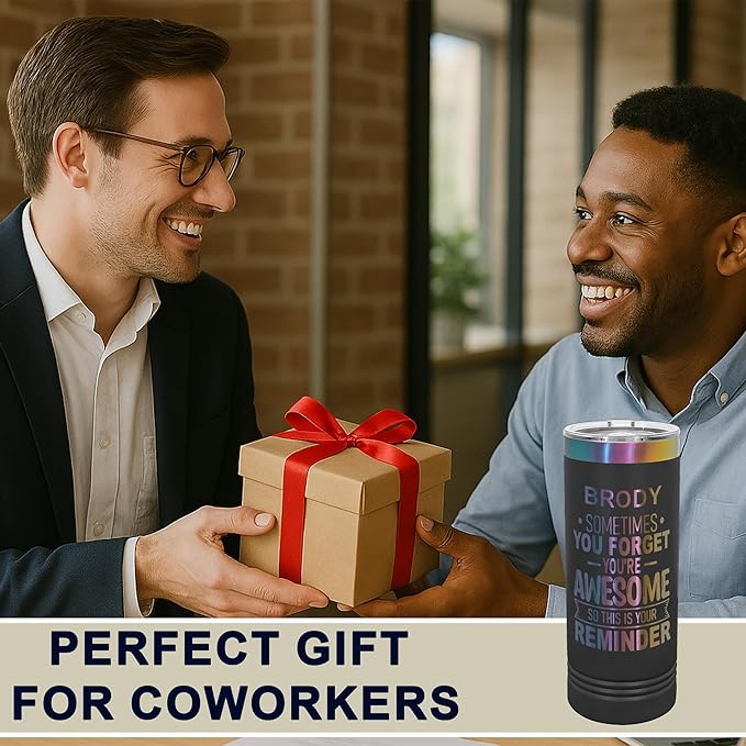 Personalized Inspirational Tumbler, Inspirational Gifts for Men Dad Father Wife Sister Women, Custom Birthday For Him Her, Customized You?셱e Awesome Tumbler, Teacher Coworker Gifts 22oz Black Prism