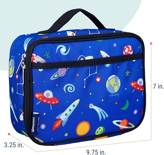Wildkin Kids Insulated Lunch Box ??Durable and Reusable for School & Travel - Out of this World