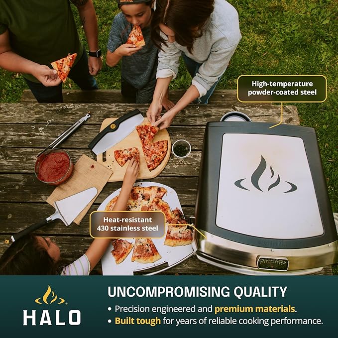 HALO Versa 16 Pizza Oven | 16??Rotating Stone, Patented Dual Burner System, 5-Minute Pizzas, Easy Clean | Propane Powered | HZ-1004-ANA