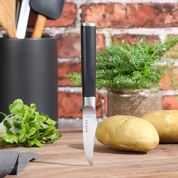 Babish Birds Beak Peeling Paring Tourne Knife ??High-Carbon 1.4116 German Steel Kitchen Knife ??Precision Peeling and Paring Tool
