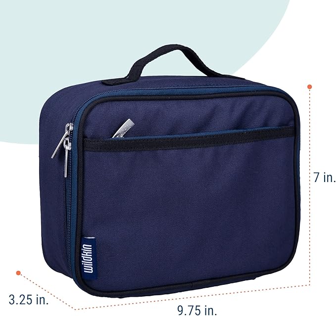 Wildkin Kids Insulated Lunch Box ??Durable and Reusable for School & Travel - Whale Blue