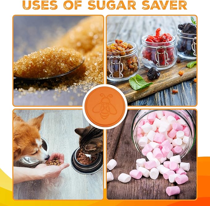 Terracotta Brown Sugar Saver- Brown Sugar Keeper Disc to Maintain Food Moisture in Storage Container, Terra Cotta Bear Softener Alternative - 2Pack