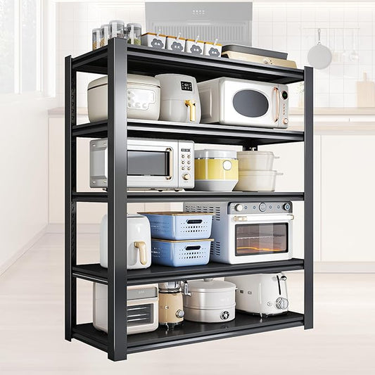 ?륡ive Tier Commercial Kitchen Heavy Duty Shelving??77.95횞35.43횞13.78 inches Ultra-Strong Load-Bearing 500lbs per Tier Oil and Rust Proof Shelving Shelf Restaurant Grade Storage System