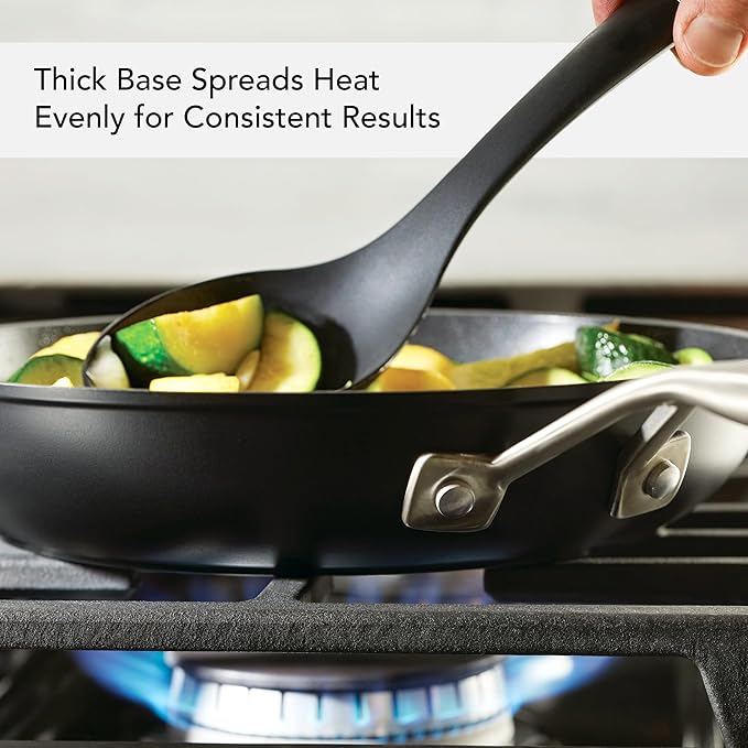 KitchenAid Hard Anodized Induction Nonstick Frying Pan Set With Tempered Lids, 4-Piece - 10 & 12 Inch ??Durable, Even Heating, Oven Safe to 500째F, Dishwasher Safe, Easy-Clean