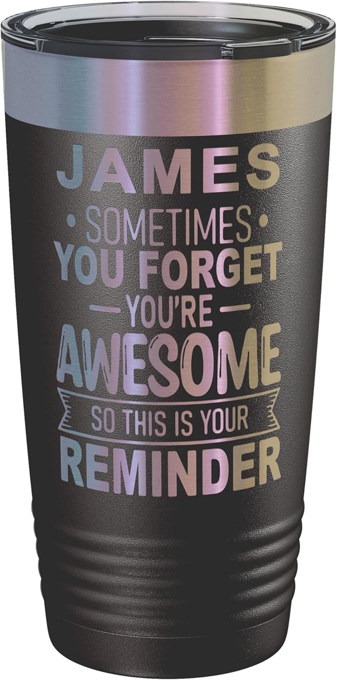 Personalized Inspirational Tumbler, Inspirational Gifts for Men Dad Father Wife Sister Women, Custom Birthday For Him Her, Customized You?셱e Awesome Tumbler, Teacher Coworker Gifts 20oz Black Prism