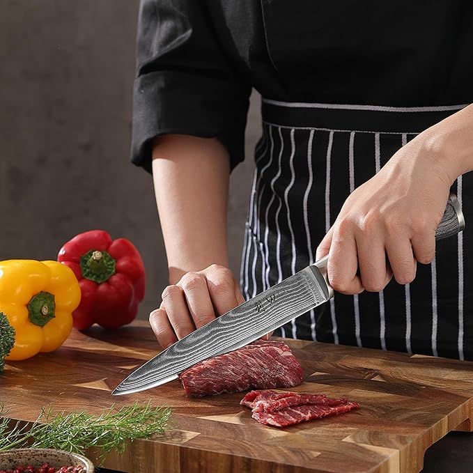 Wakoli EDIS 6-Piece Damascus Kitchen Knife Set ??Professional Chef Knives Set with VG10 Core Blades, 67-Layer Damascus Steel & Ergonomic Pakkawood Handles ??Premium Kitchen Knives in Elegant Gift Box