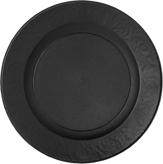 150pcs Black Charger Plates, 13" Round Reusable Decorative Flower Relief Carving Bulk Chargers for Dinner Plates, Wedding, Bridal Shower