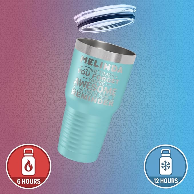 Personalized Inspirational Tumbler, Inspirational Gifts for Men Dad Father Wife Sister Women, Custom Birthday For Him Her, Customized You?셱e Awesome Tumbler, Teacher Coworker Gifts 30oz Teal