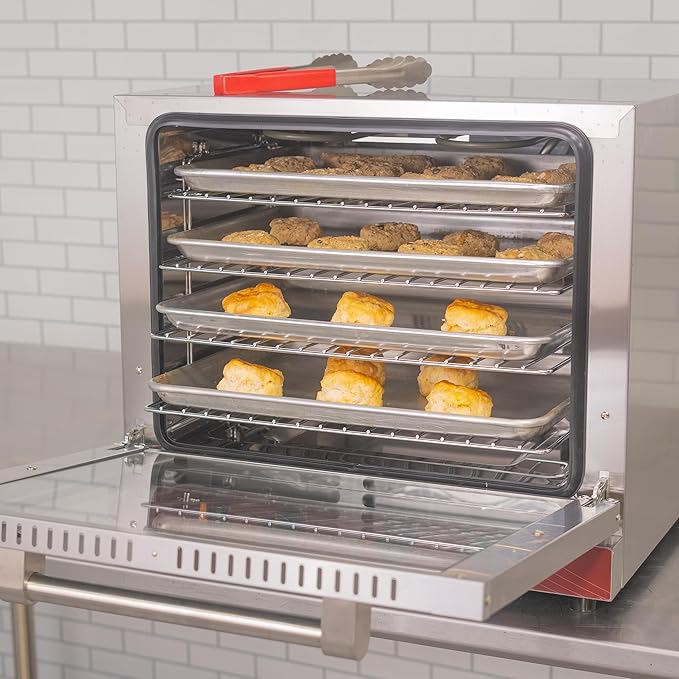 Kratos Commercial Countertop Oven | Half-Size Electric Convection Oven | Holds Four Half Size Sheet Pans | 1.5 Cubic Ft. | ETL Certified | 120V, 1600W (29M-002)