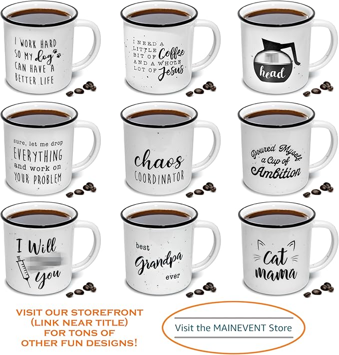 MAINEVENT Naughty Nice Christmas Mugs Coffee Set 11 Ounce, Christmas Cups Couple Gift