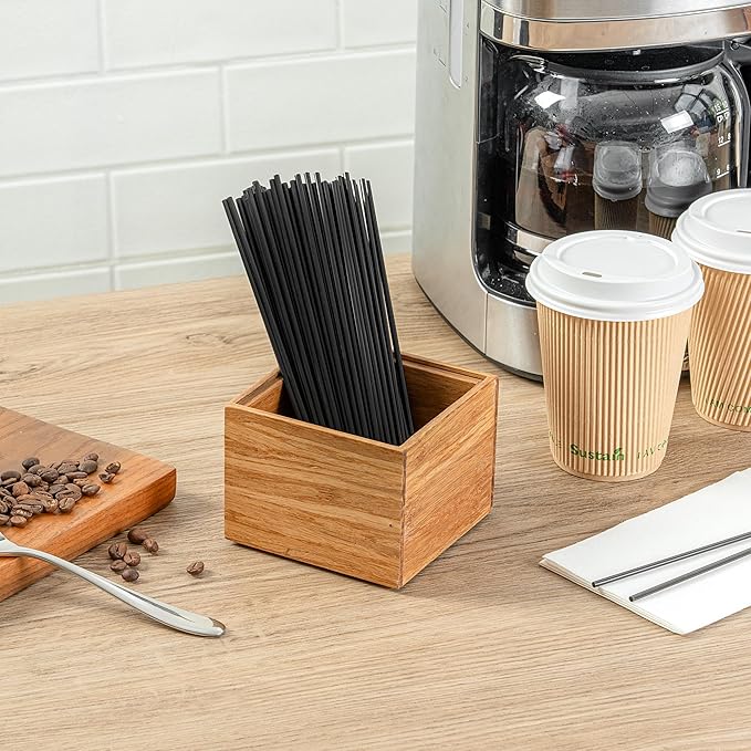 Restaurantware Eco Display 4 Inch x 4 Inch x 3.25 Inch Bamboo Condiment Container 1 Small Spice Box - Chip-Resistant For Seasoning Spices Condiments Natural Bamboo Bamboo Organizer Box