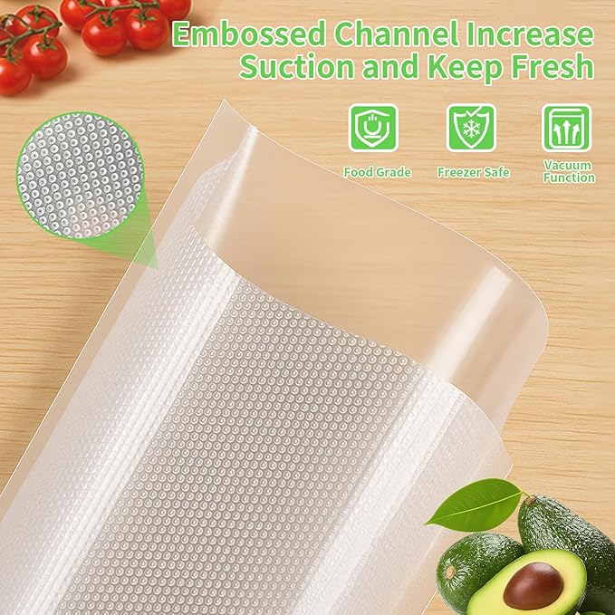 MakMeFre (Total 150Feet) 11??x 150??Vacuum Sealer Bags Rolls with BPA Free,Heavy Duty Vacuum Food Sealer Storage Bags Rolls,Cut to Size Roll,Great for Sous Vide