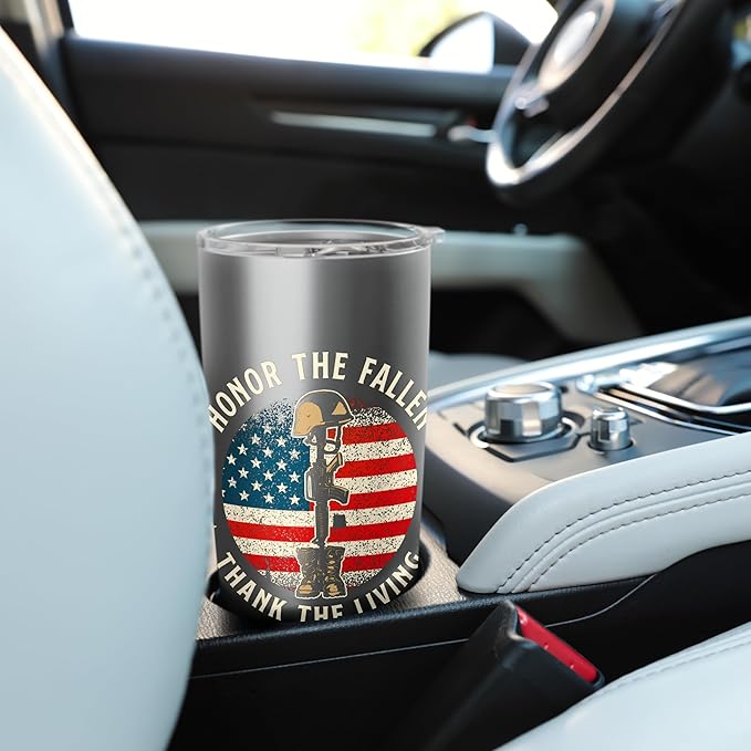 Honor The Fallen Thank The Living - Patriotic Memorial Day Stainless Steel Insulated Tumbler