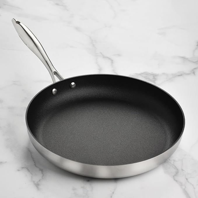 Scanpan CX+ 12.5" Fry Pan - Stratanium Plus Nonstick - 5-ply Stainless Steel