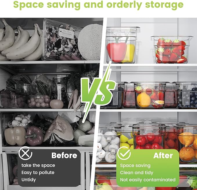 12 Pack Plastic Food Pan with Lid 1/6 Size 4 Inch Deep Restaurant Clear Food Storage Containers Polycarbonate Commercial Hotel Pans for Fruits Vegetables Beans Corns (12 PCS, 4'' Deep)