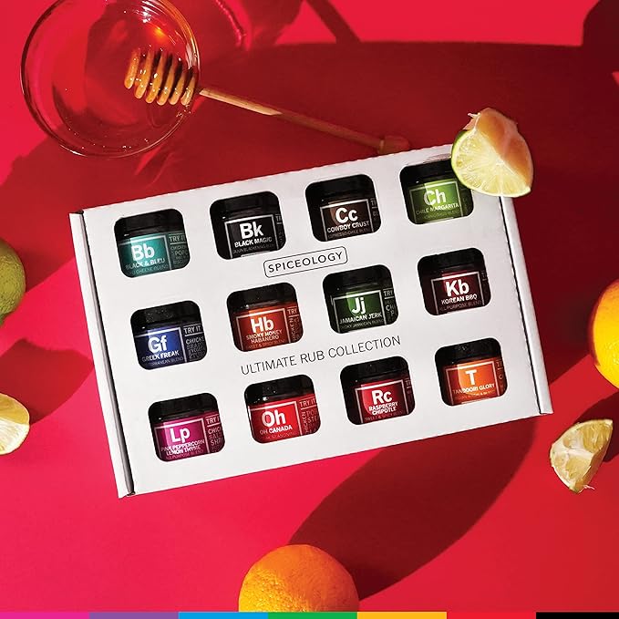 Spiceology ??Ultimate Rub Collection ??12 Gourmet Spices & Seasonings Set for Grilling, BBQ & Cooking ??Perfect Spice Gift Set for Cooks, Grill Masters & Foodies ??BBQ Gifts & Spice Rub Gift Set