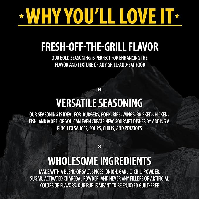 FOGO The Rub, Charcoal Seasoning for Meat, Perfect for Grilling and Smoking BBQ, 5.5 Ounce Shaker Bottle, 2 Pack