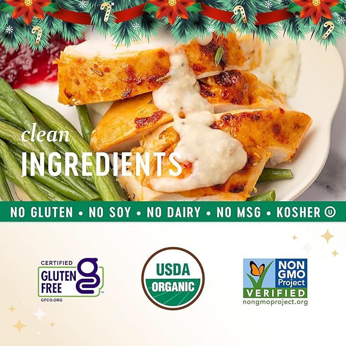 San Francisco Salt Company Organic Turkey Brine Kit ??13 oz Garlic & Rosemary Blend with BPA-Free Brine Bag ??Certified Organic & Kosher Seasoning for Whole, Smoked, Oven-Roasted, or