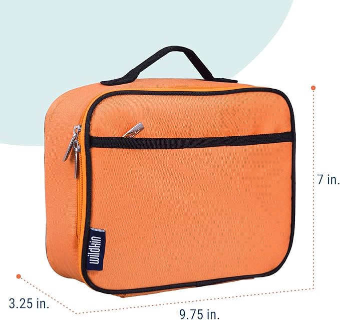 Wildkin Kids Insulated Lunch Box ??Durable and Reusable for School & Travel - Bengal Orange