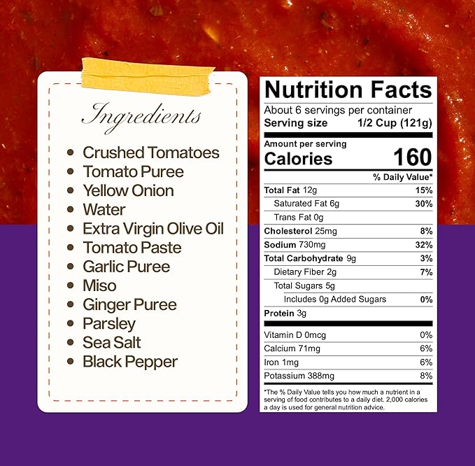 Sauz | Miso Garlic Marinara Sauce (4 Jars) Umami-Rich & Savory ??Gluten-Free, Non-GMO, and 100% Delicious ??Crafted in Small Batches with Clean Ingredients