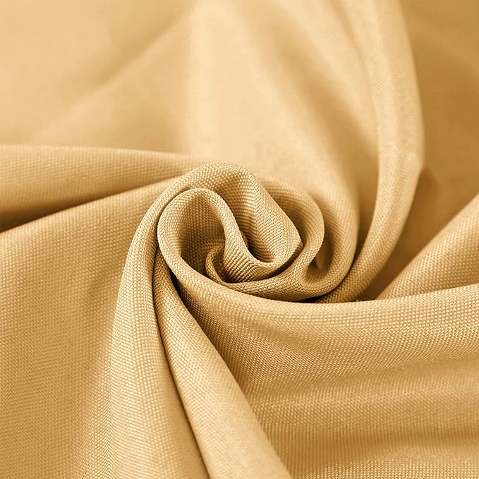 Cupuamon Rectangle Tablecloth 60x120 inch Washable Polyester Fabric Table Cloth for Wedding Party Dining Banquet Decoration（60x120, Gold）