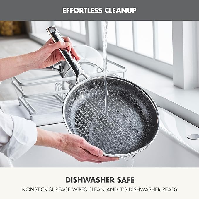 GreenPan Hybrid 13 Piece Nonstick Stainless Steel Cookware Set, APEX Tri-Ply Thermobond PFAS-Free Ceramic Pots & Pans, Induction & All Cooktop Compatible, Oven Temp to 850째F, Dishwasher Safe, Silver