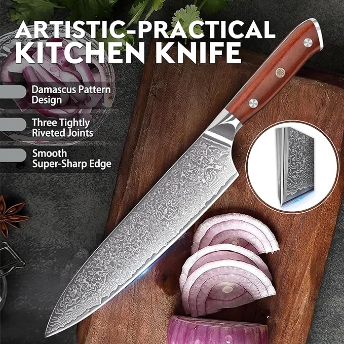 Purple Dragon Carbon Steel Slicing for Sourdough,Cake and Fruits,GiftBox,Annive Idea Gift