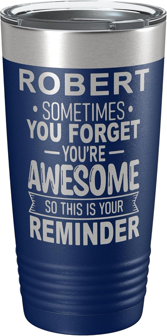 Personalized Inspirational Tumbler, Inspirational Gifts for Men Dad Father Wife Sister Women, Custom Birthday For Him Her, Customized You?셱e Awesome Tumbler, Teacher Coworker Gifts 20oz Navy Blue