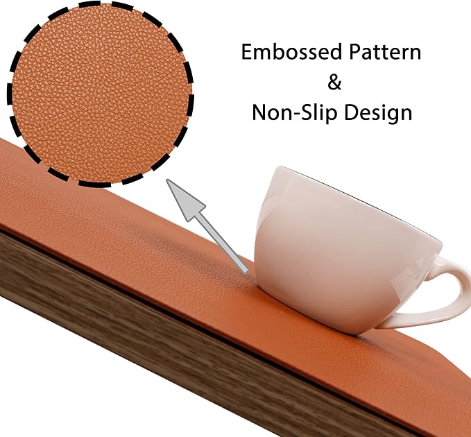 Fall Placemats Set of 2 Wipeable Table Mats Easy to Clean Waterproof Kitchen Mats for Dining Table Outdoor Indoor (2, Brown)