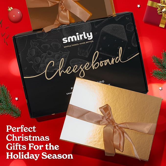 SMIRLY Charcuterie Boards Set - Large Bamboo Cheese Board Set - House Warming Gifts New Home, Wedding Gift for Couple, Bridal Shower Gift, Birthday Gifts for Women