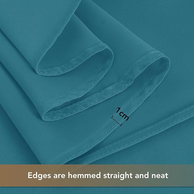 sancua Rectangle Tablecloths 6 Pack - 90x132 Inch - Teal Washable Fabric Cloth Table Cloth, Large Reusable Polyester Table Covers for Wedding, Party, Birthday, Banquet