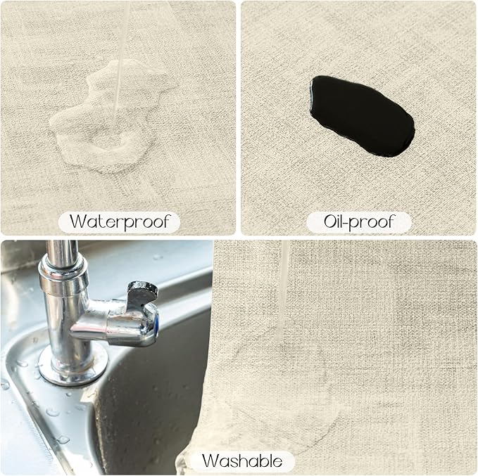 Romanstile Reversible Vinyl Placemats Set of 8, Faux Leather 100% Waterproof Oil-Proof Wipeable Place Mats, Heat Resistant Dual Sided Table Mats for Kitchen/Dining/Party (Grey Beige, 12 x 17 Inch)