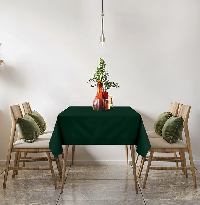 Utopia Kitchen Rectangle Table Cloth 2 Pack(60x102 Inches, Hunter Green), Tablecloth Machine Washable, Polyester Table Cover for Dining, Buffet Parties, Picnics, Events, Weddings and Restaurants