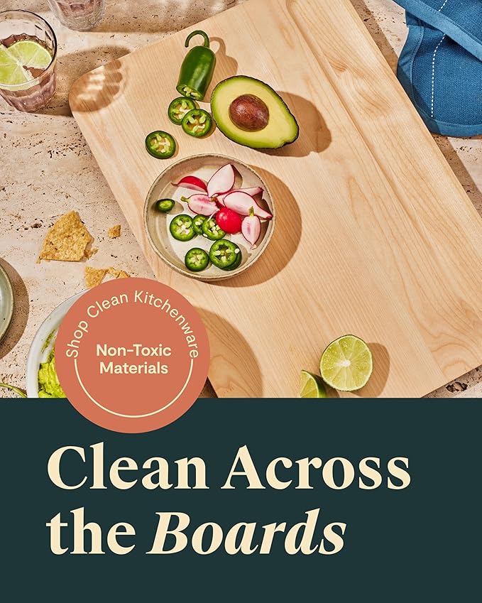 Caraway Cutting Board - Large (17 x 12?? - Double Sided Wood Cutting Board - Made From FSC-Certified Wood - Food-Safe Mineral Oil & Wax Finish